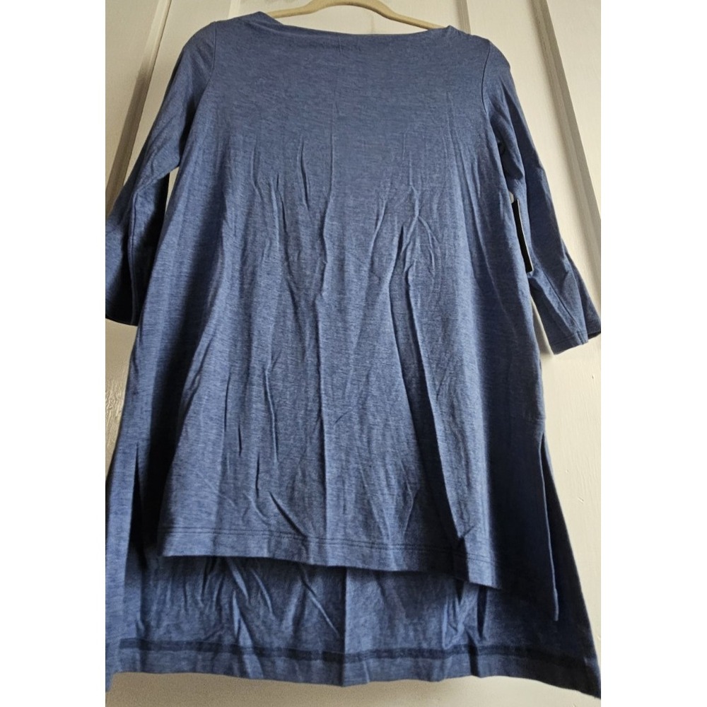 NWT ADDIENNE VITTADINI made in PERU modal boat neck woman Sz XS blue